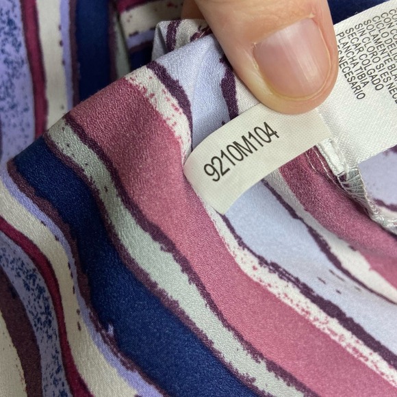 Alex Marie Size Large 2 Piece Top and Wrap Skirt Striped Lagenlook boho modern - Picture 15 of 15